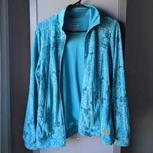 Merrell lightweight blue/aqua full zip jacket (opti-wick)